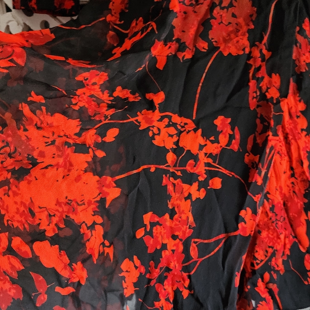 DVF DIANE VON FURSTENBERG IRINA FLORAL FIT & FLARE DRESS SIZE 14 - Picture 6 of 13